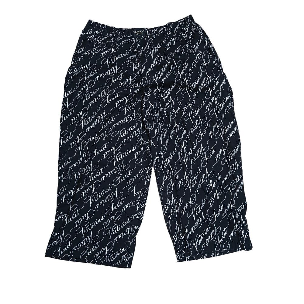 Victoria Secret Pajama Pants Lounge All Over Signature Print Womens Large